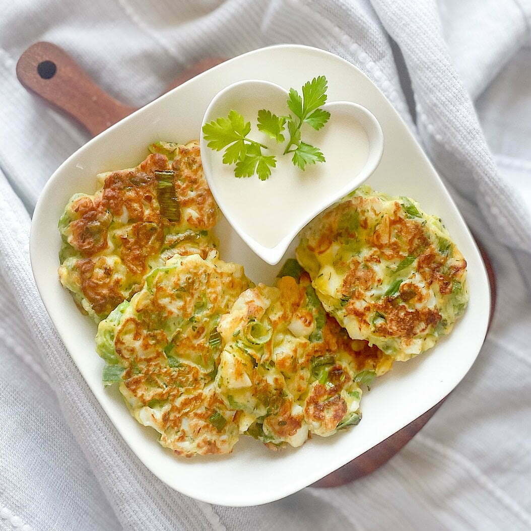 Egg & Spring Onion Fritters Recipe - Just Simple Recipes