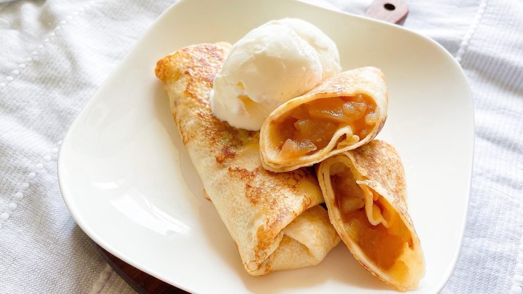 Thin Pancakes With Caramelised Apple Filling Recipe