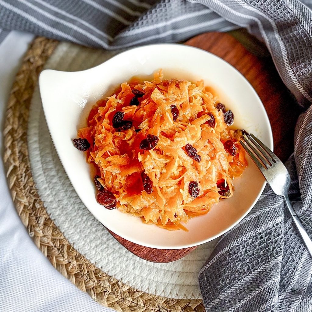 Carrot Apple and Raisin Salad