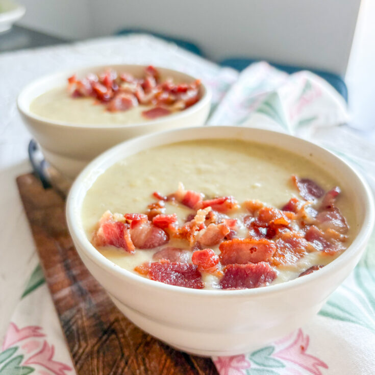 Leek and Potato Soup with Bacon