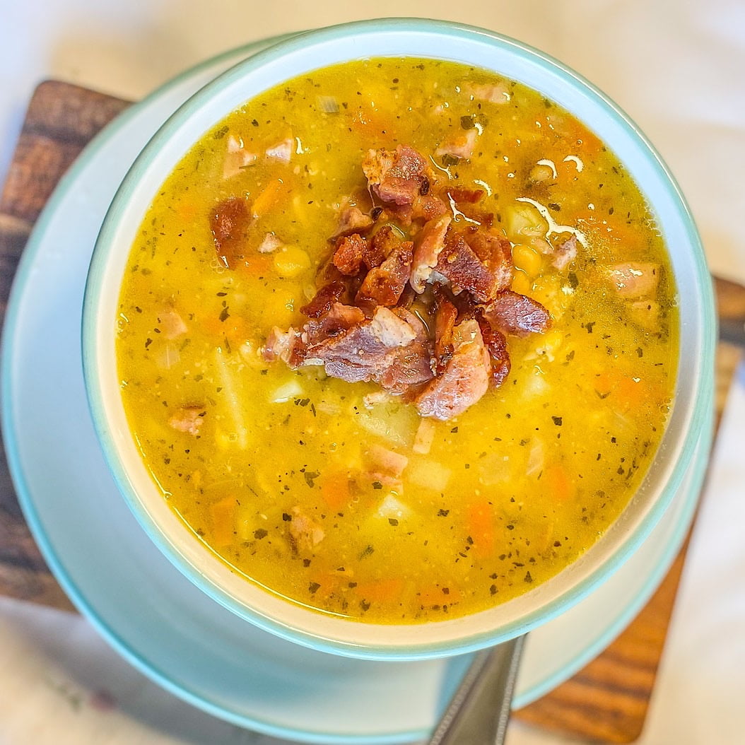 Smoked meats split pea soup