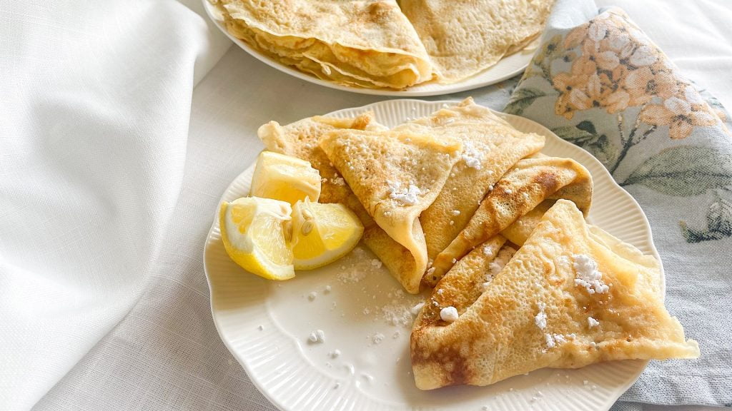 crepes on milk whey batter