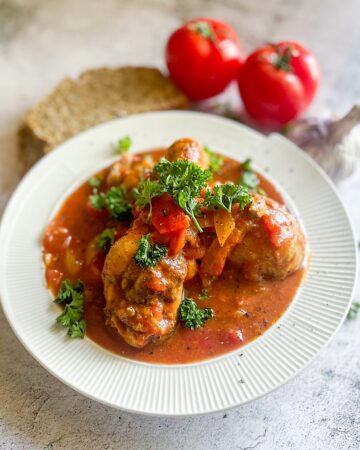 Chakhokhbili Recipe - Georgian Chicken Stew in Rich Tomato Sauce