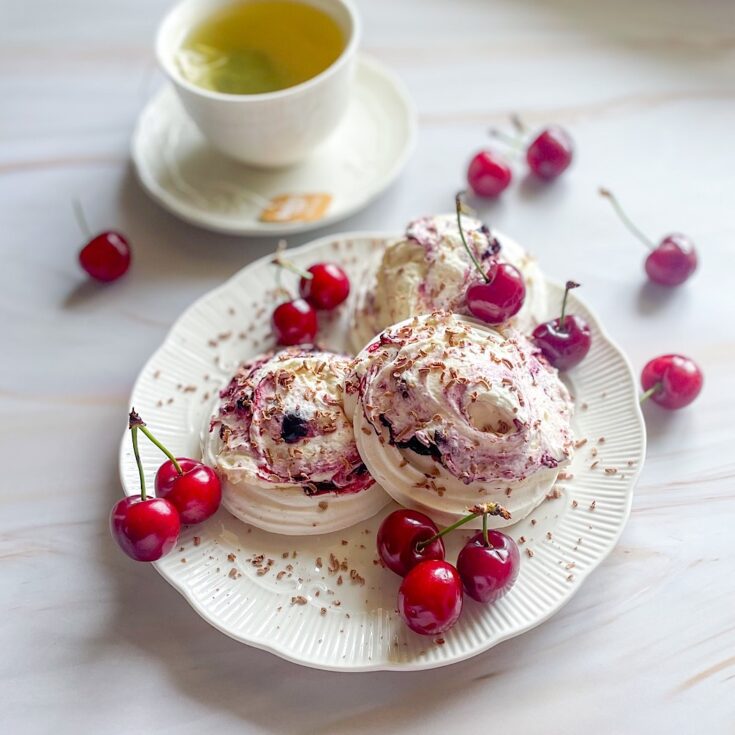 ​​Lazy 15 Minute Cherry Meringue Dessert