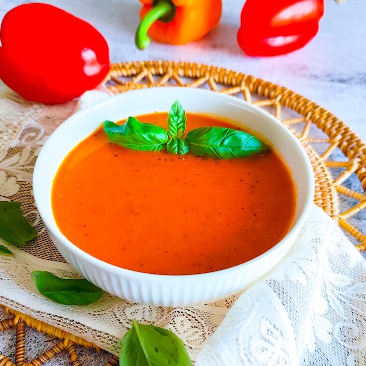 Roasted Pepper Soup Recipe Easy to follow delicious healthy soup