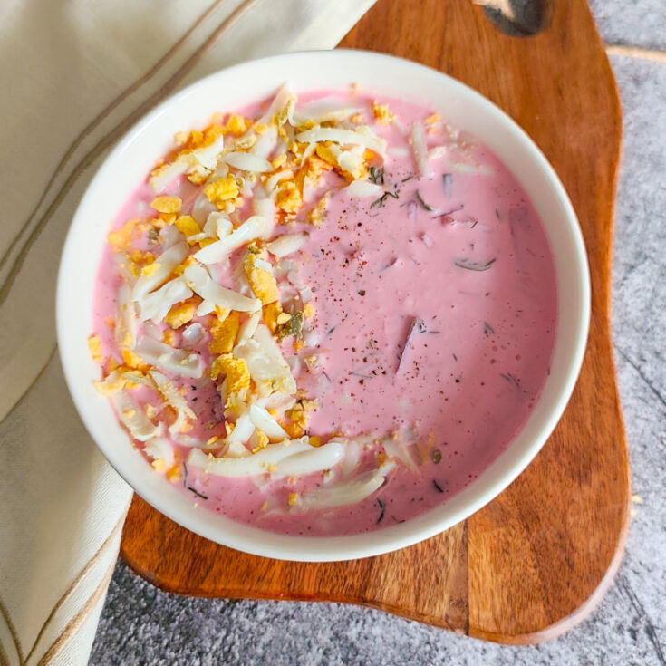 Cold Borscht – šaltibarščiai Lithuanian Chilled Beetroot Soup
