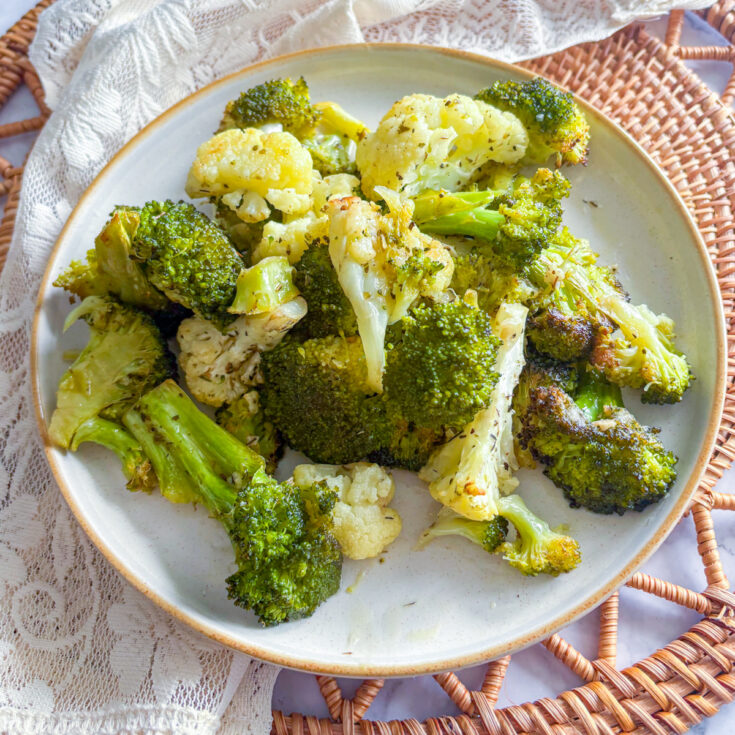 Roasted Broccoli and Cauliflower