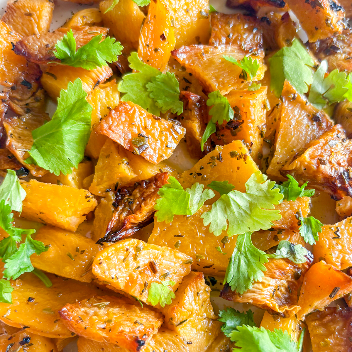 Golden roasted turnip recipe close-up showing caramelised crispy edges